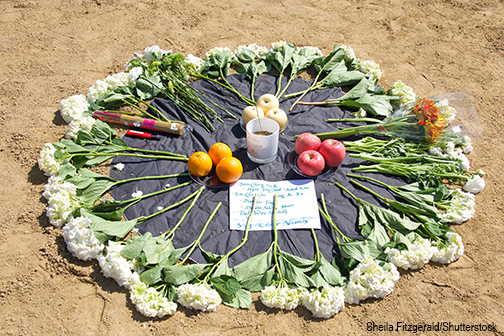 altar honoring Atlanta victims